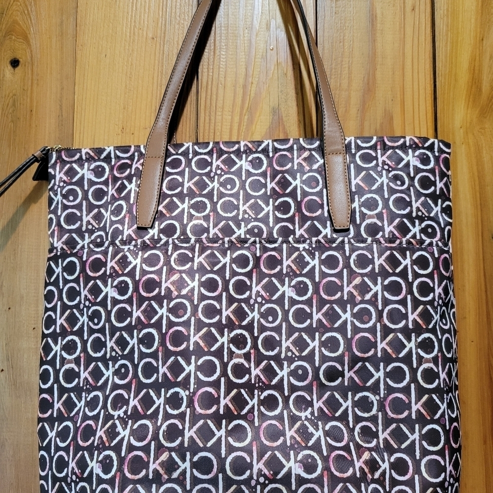 Calvin Klein Women's Monogram Tote Bag - Black and Brown - Picture 2 of 10